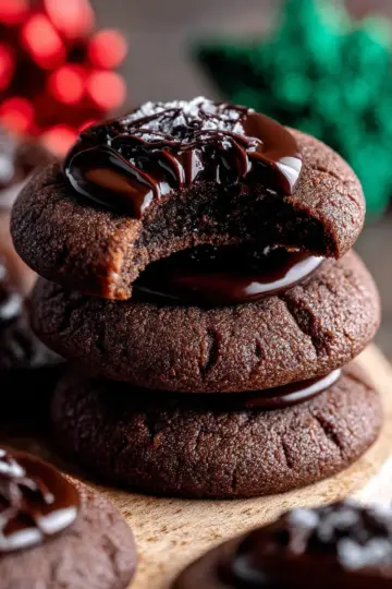 Chocolate Thumbprint Cookies