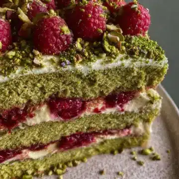 Pistachio Raspberry Cake