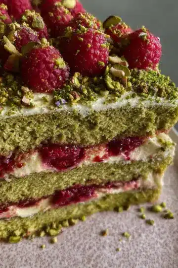 Pistachio Raspberry Cake