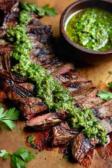Skirt Steak Marinade with Chimichurri Recipe