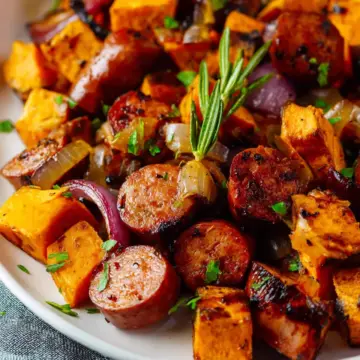 How to Make Honey Garlic Sausage with Roasted Sweet Potatoes