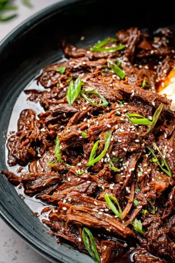 Slow Cooker Korean-Style Shredded Beef