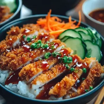 Japanese Katsu Bowls with Tonkatsu Sauce: Crispy & Flavorful Recipe