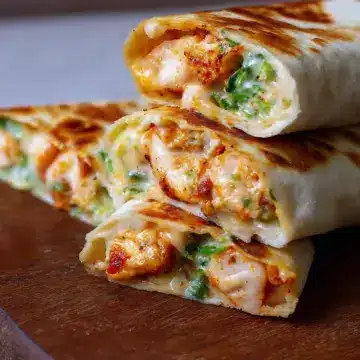 Easy Cheesy Garlic Chicken Wraps (Ready in 20 Minutes)