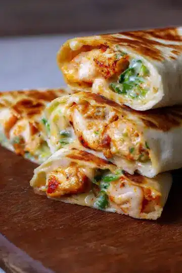 Easy Cheesy Garlic Chicken Wraps (Ready in 20 Minutes)