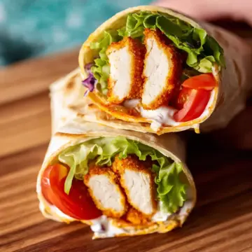 Healthy Crispy Chicken Wrap {Easy Air Fryer Recipe!}