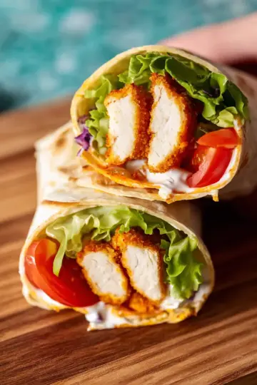 Healthy Crispy Chicken Wrap {Easy Air Fryer Recipe!}