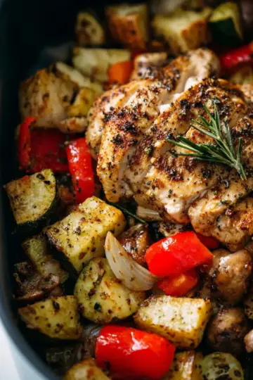 Healthy Air Fryer Chicken and Veggies