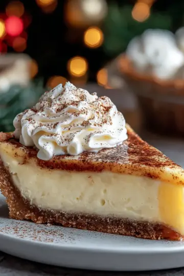 Amazing Christmas Eve Cinnamon Vanilla Custard Pie Delight
