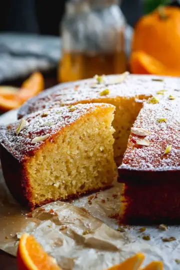 Cardamom Spiced Orange Olive Oil Cake
