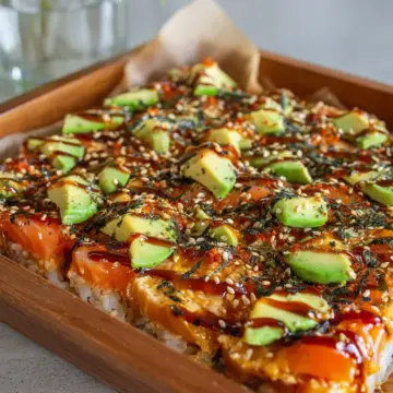 Spicy Salmon Sushi Bake
