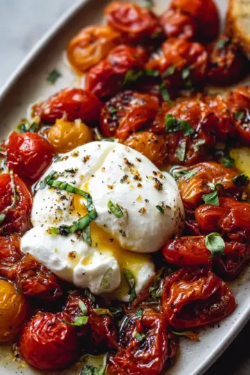 Roasted Tomatoes With Burrata