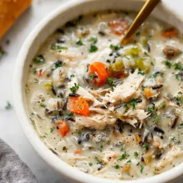 Easy Slow Cooker Chicken Wild Rice Soup (Gluten-Free)