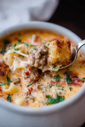 Creamy Parmesan Italian Sausage Soup