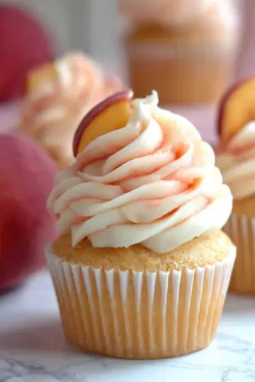 Peach Bellini Cupcakes