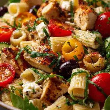 Mediterranean Chicken Pasta Salad