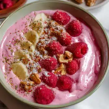 Raspberry Greek Yogurt Smoothie Bowl