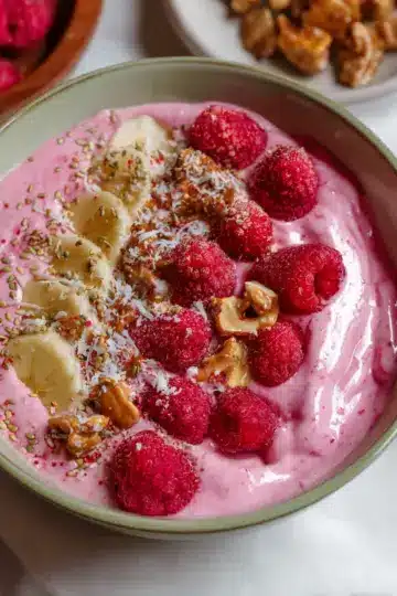 Raspberry Greek Yogurt Smoothie Bowl