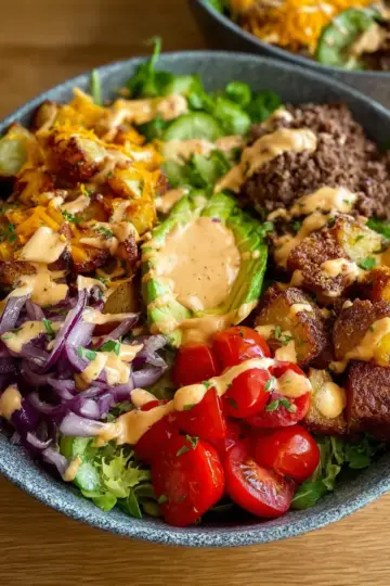 Loaded Burger Bowls